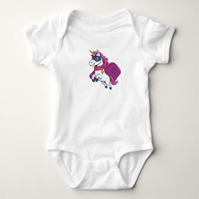 Unicorn Superhjälte T Shirt (Framsida)