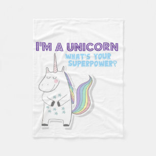 Unicorn Superpower Fleecefilt
