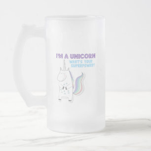 Unicorn Superpower Frostat Ölglas