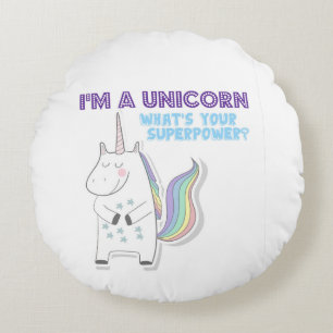 Unicorn Superpower Rund Kudde