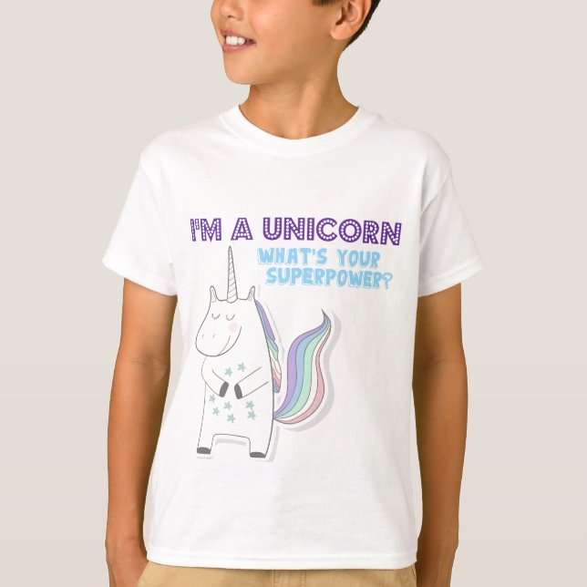 Unicorn Superpower T-shirt (Framsida)