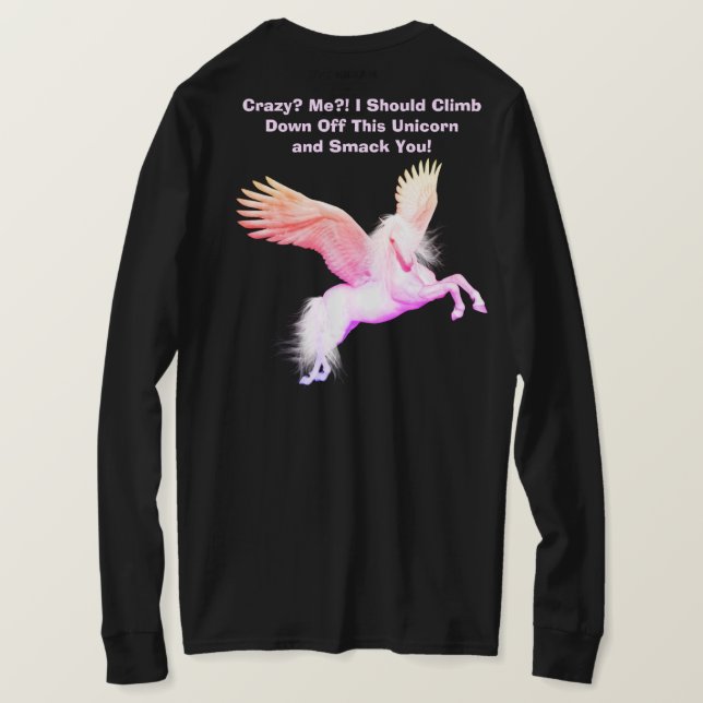 Unicorn Sweatshirt T Shirt (Design baksida)