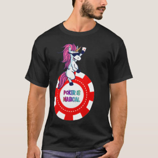 Unicorn T Poker Player Unicorn Älskare Gift Shirt