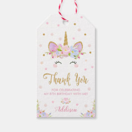 Unicorn Tack Birthday Gift-favorittaggar Presentetikett