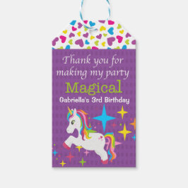 Unicorn Tack för att du Skapar min Party Magic Mär Presentetikett