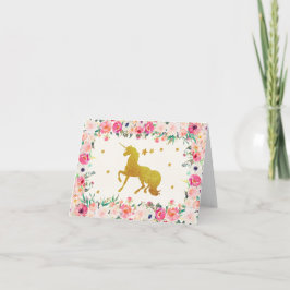Unicorn Tack You Card Kort