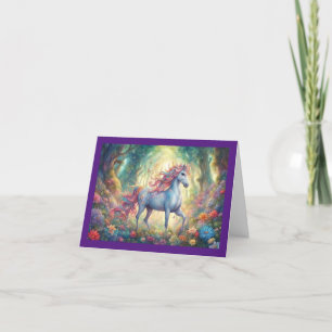 Unicorn tänker på ditt hälsningskort kort