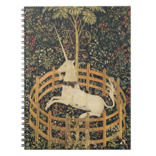 Unicorn Tapestries Captivity Medieval Tapestry Anteckningsbok