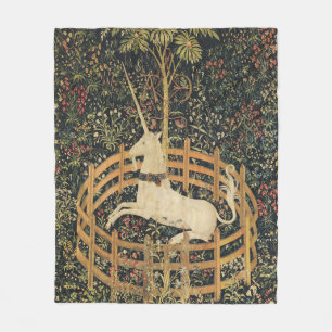 Unicorn Tapestries Captivity Medieval Tapestry Fleecefilt