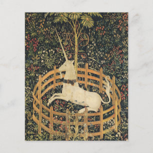 Unicorn Tapestries Captivity Medieval Tapestry Flygblad