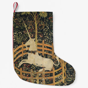 Unicorn Tapestries Captivity Medieval Tapestry Liten Julstrumpa