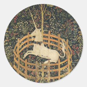 Unicorn Tapestries Classic Tapestry Runt Klistermärke