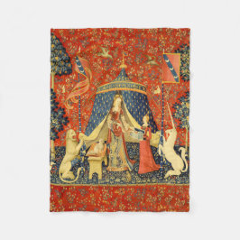 Unicorn Tapestries Dam Legend Medieval Fleecefilt