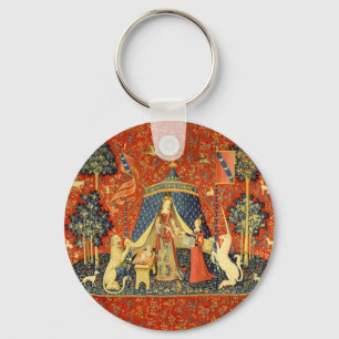 Unicorn Tapestries Dam Legend Medieval Nyckelring