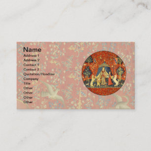 Unicorn Tapestries Dam Legend Medieval Visitkort