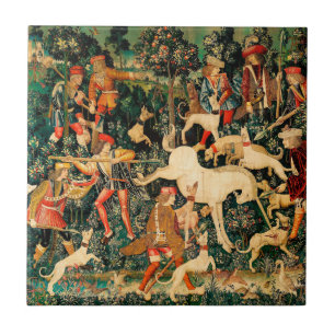 Unicorn Tapestries försvarar Hunt Kakelplatta
