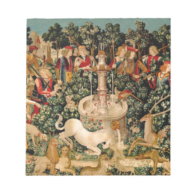 Unicorn Tapestries hittade Legend Myth Medieval Ar Anteckningsblock (Framsida)