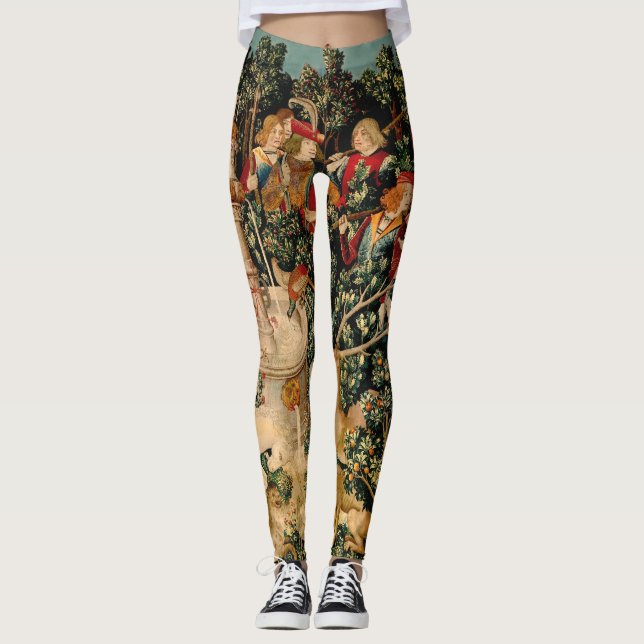 Unicorn Tapestries hittade Legend Mythical Leggings (Framsida)