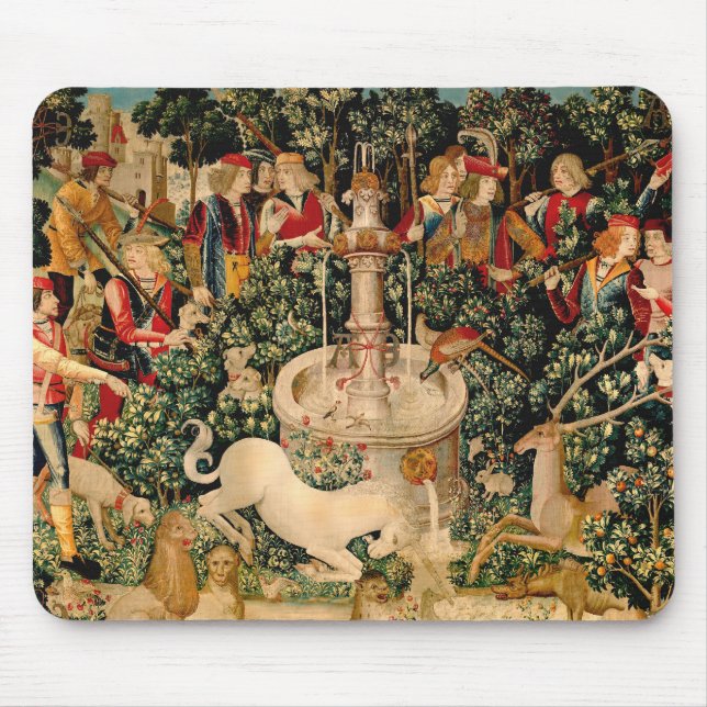 Unicorn Tapestries hittade Legend Mythical Musmatta (Framsidan)