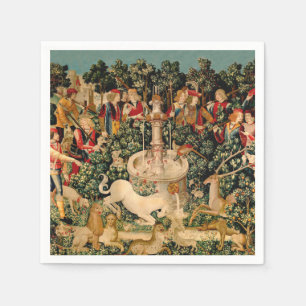 Unicorn Tapestries hittade Legend Mythical Pappersservett