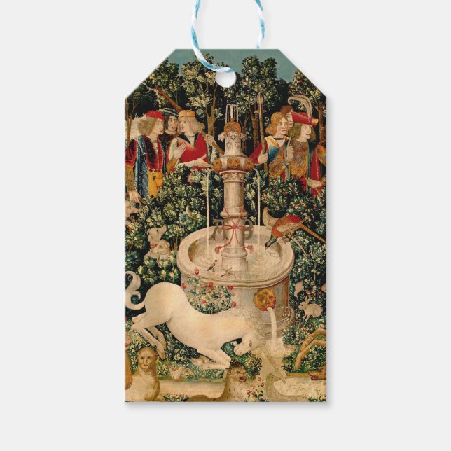 Unicorn Tapestries hittade Legend Mythical Presentetikett (Framsidan)
