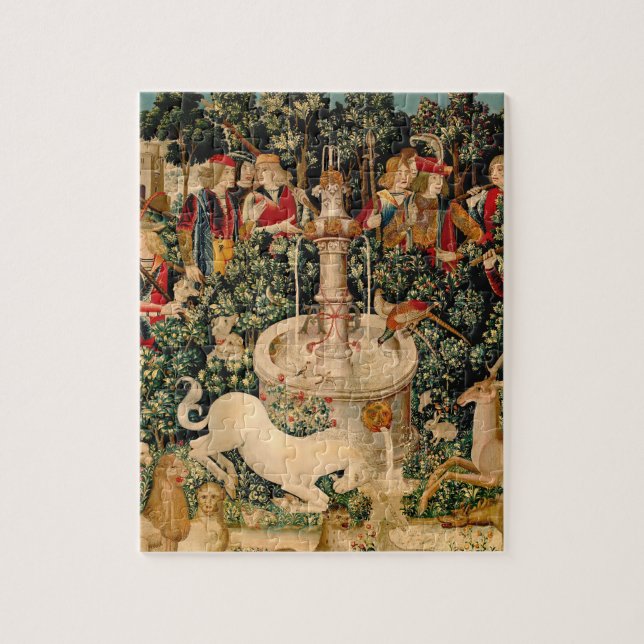 Unicorn Tapestries hittade Legend Mythical Pussel (Vertikal)