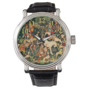 Unicorn Tapestries Medieval Classic försvarar Hunt Armbandsur
