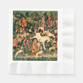Unicorn Tapestries Medieval Classic försvarar Hunt Pappersservett