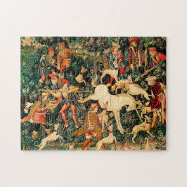 Unicorn Tapestries Medieval Classic försvarar Hunt Pussel