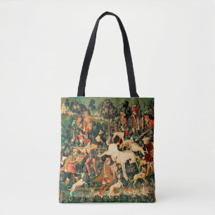 Unicorn Tapestries Medieval Classic försvarar Hunt Tygkasse