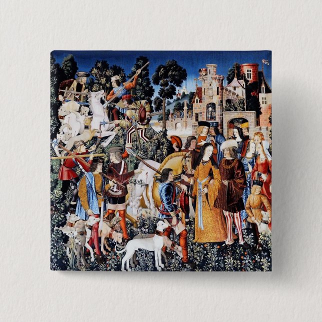 Unicorn Tapestry #6-knapp Knapp (Framsida)