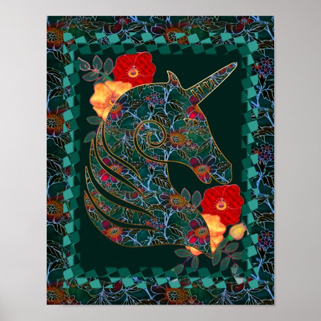 Unicorn Tapestry Poster (Framsidan)