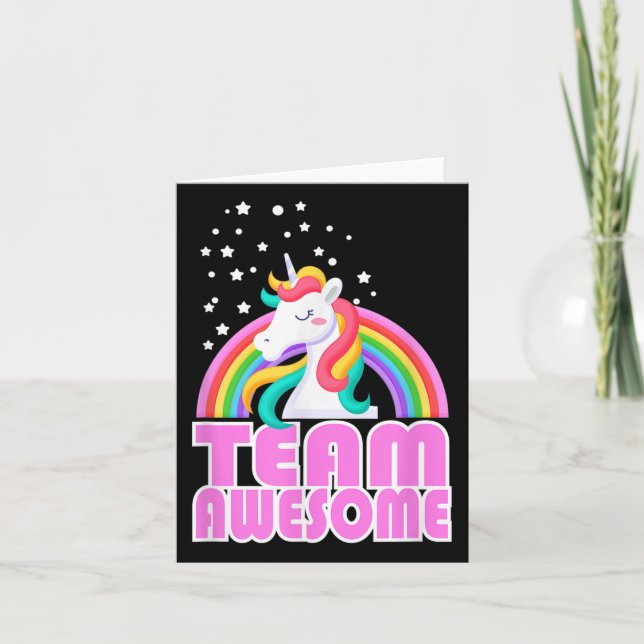 Unicorn Team Fantastisk Rainbow Jga Bröllop Bride  Kort (Framsida)