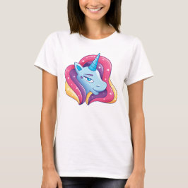 Unicorn-Tecknad T Shirt