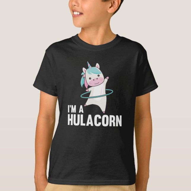 Unicorn the Hullern Sports Cute Hulacorn T Shirt (Framsida)