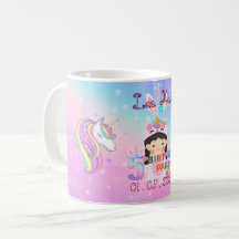 Unicorn-Theckes 5:e Födelsedagsfest Mugg Souvenir