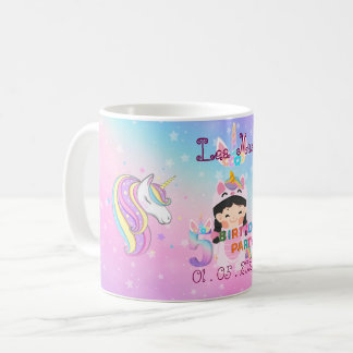 Unicorn-Theckes 5:e Födelsedagsfest Mugg Souvenir