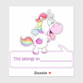 Unicorn this Tillhör to - Back to school Klistermärken