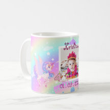 Unicorn-Thned 4e födelsedagen Party Mugg Souvenir