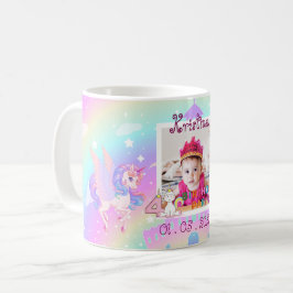 Unicorn-Thned 4e födelsedagen Party Mugg Souvenir