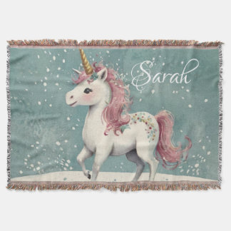 Unicorn throw Blanket Filt