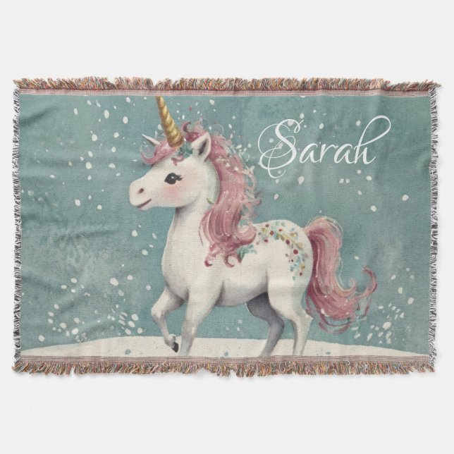 Unicorn throw Blanket Filt (Framsidan)