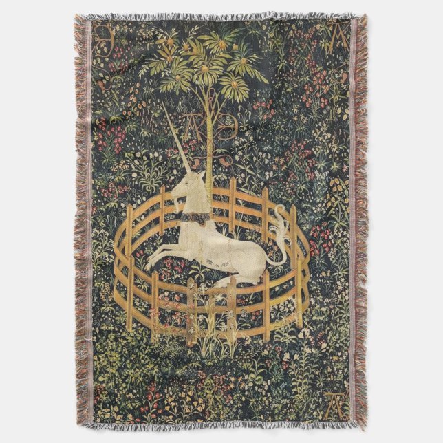 Unicorn Throw Blanket Filt (Framsidan Vertikal)