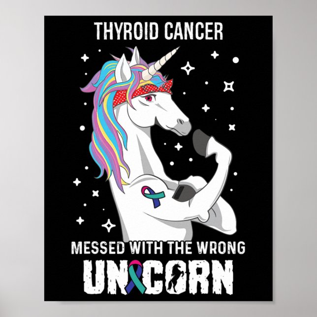 Unicorn - Thyroid Cancer Awareness Supporter Ribbo Poster (Framsidan)