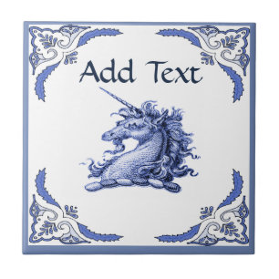 Unicorn Tile, holländska utseendet, Personalize Kakelplatta