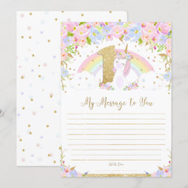 Unicorn Time Capsule Message to You Blank Card Inbjudningar
