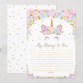 Unicorn Time Capsule Message to You Blank Card Inbjudningar