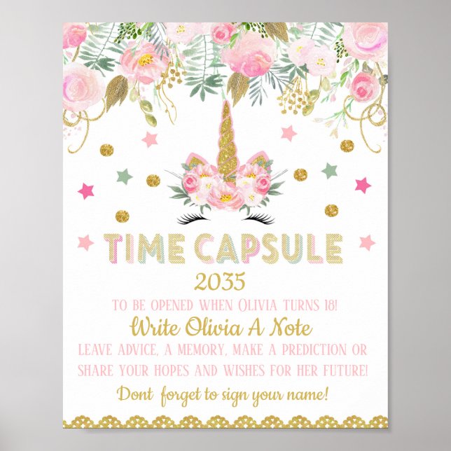 Unicorn Time Capsule Poster (Framsidan)