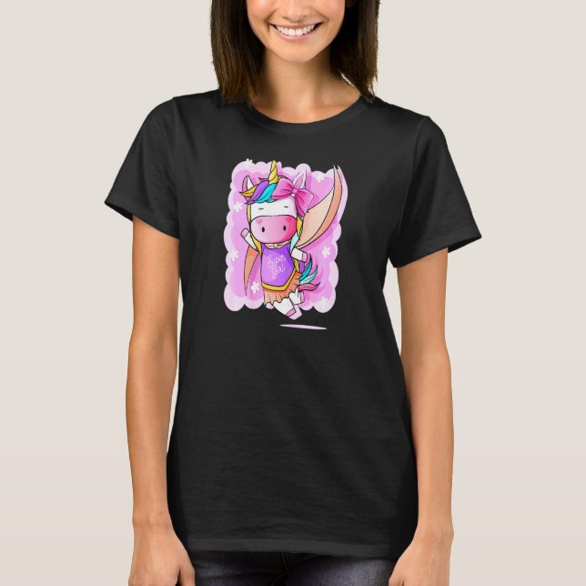 Unicorn Toppen Girl T Shirt (Framsida)