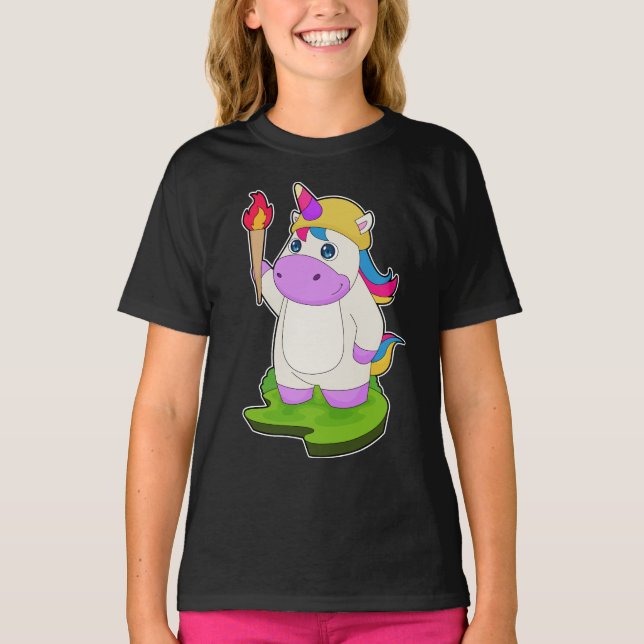 Unicorn Torch T Shirt (Framsida)